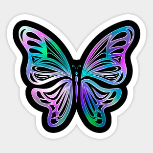 Butterfly Animal Color Wild Forest Nature Chrome Graphic Sticker